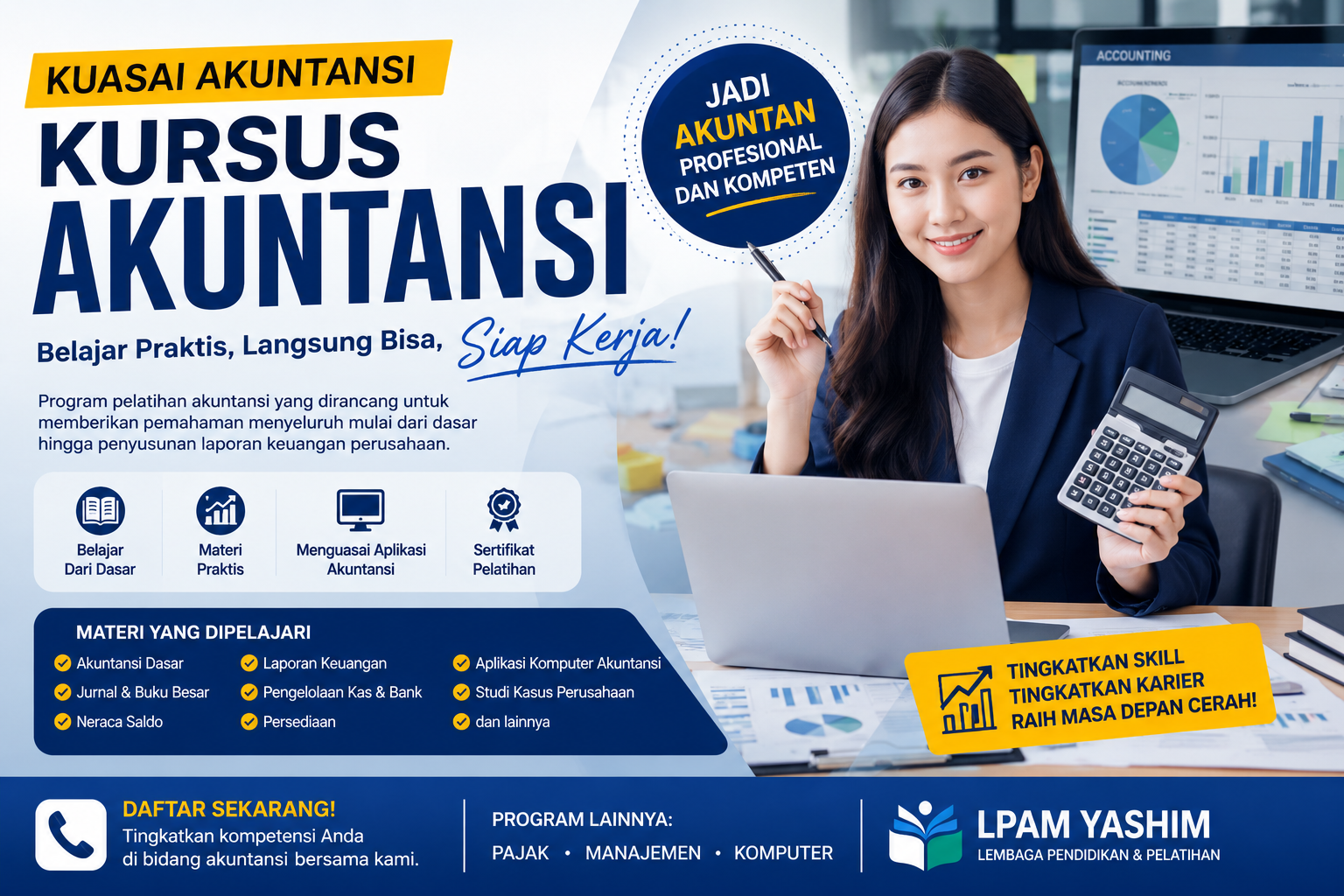 Kursus Akuntansi LPAM YASHIM – Siap Kerja dengan Skill Akuntansi Praktis & Profesional